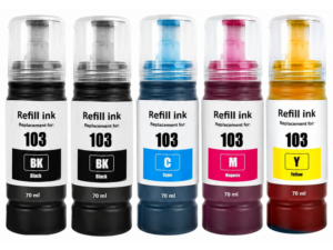 Epson 103 Muadil Mürekkep 70 ML 4 Renk Set (2 Siyahlı)