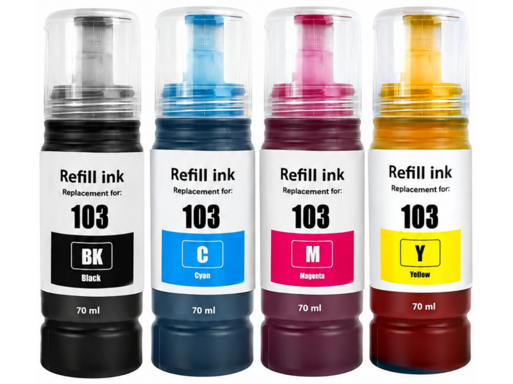 Epson 103 Muadil Mürekkep 70 ML 4 Renk Set
