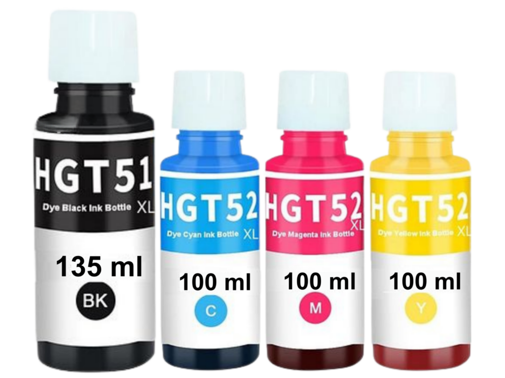 HP GT51XL / GT52XL Muadil Mürekkep Seti 4 Renk – 135 ml / 100 ml
