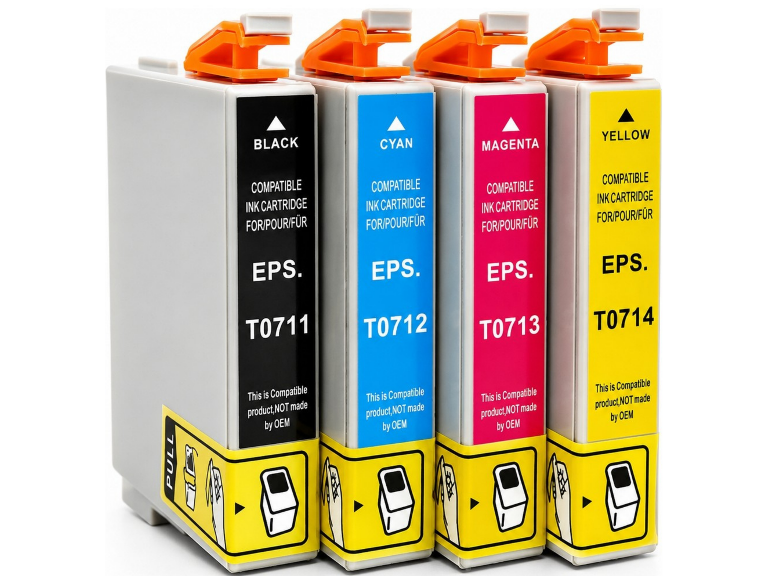 Epson T0711 T0712 T0713 T0714 Muadil Kartuş Seti 4 Renk